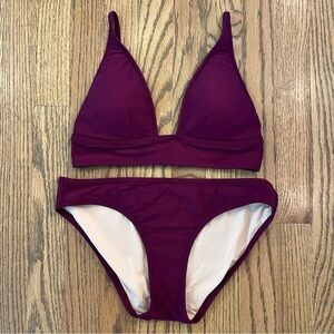 J.Crew Bikini Size XS Iris Burgundy Plum